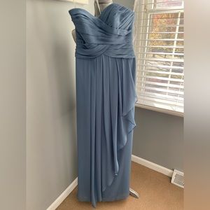 “David’s Bridal” Light Blue Bridesmaid Gown